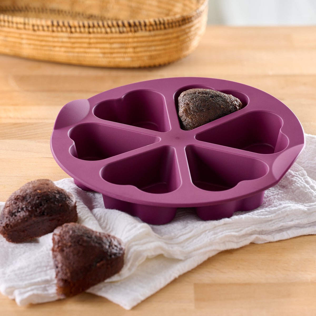 3 Stampi In Silicone Per Muffin Per Cottura E Cupcake In