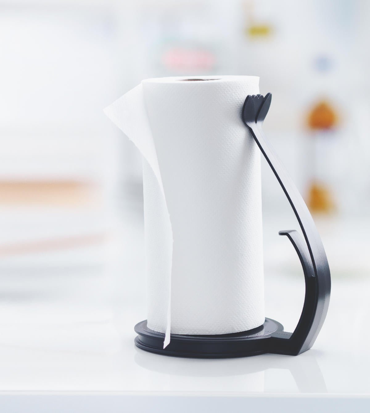 Porte-rouleau Essuie-tout Design - Acier Inoxydable Avec Base Stable Pour Cuisine Bien Organis E B 816518