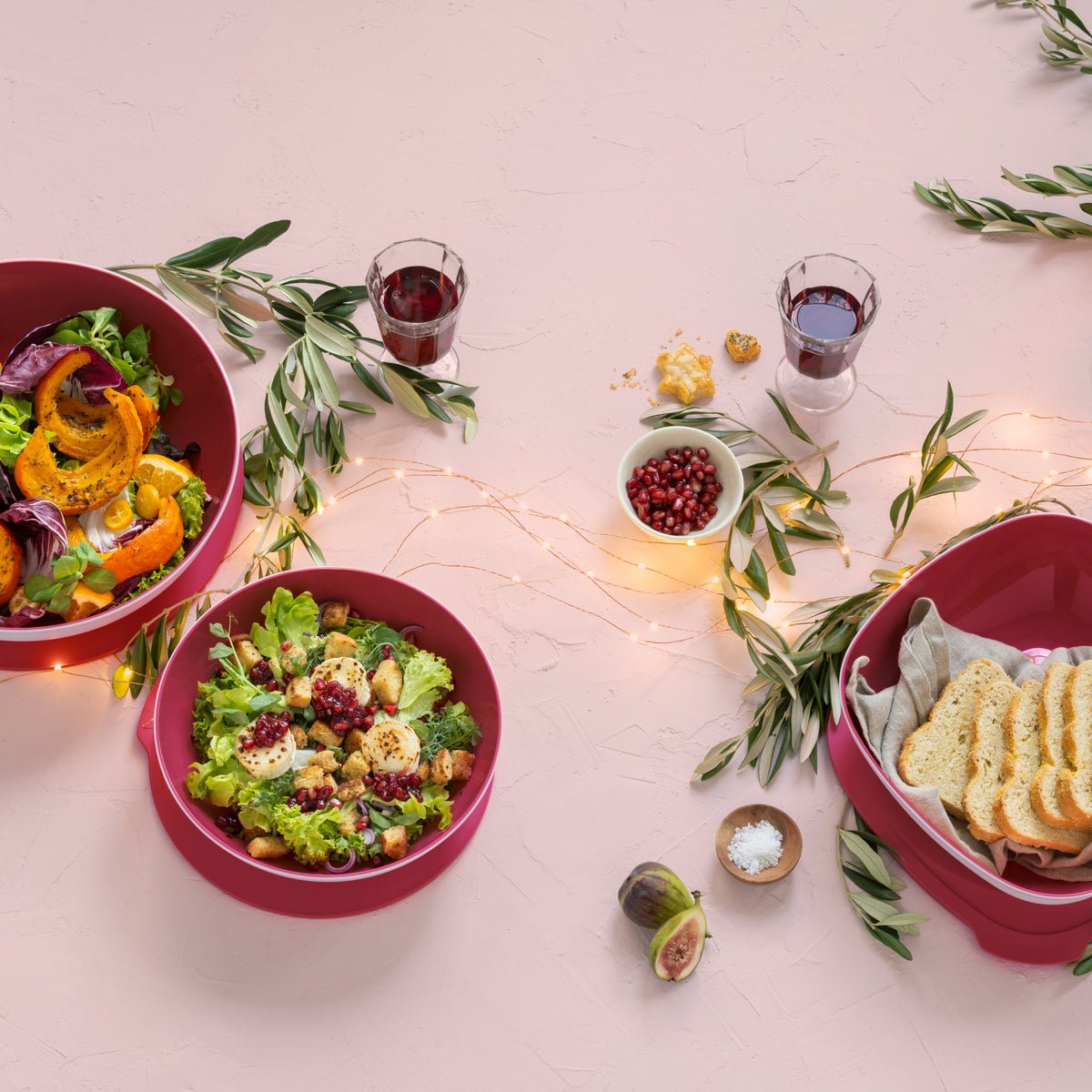 Saladier Allegra 3,5 l (blanc et bordeaux) - Tupperware Europe