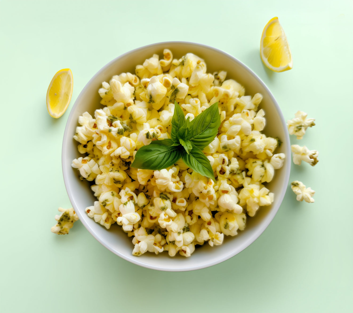 Popcorn citron et basilic