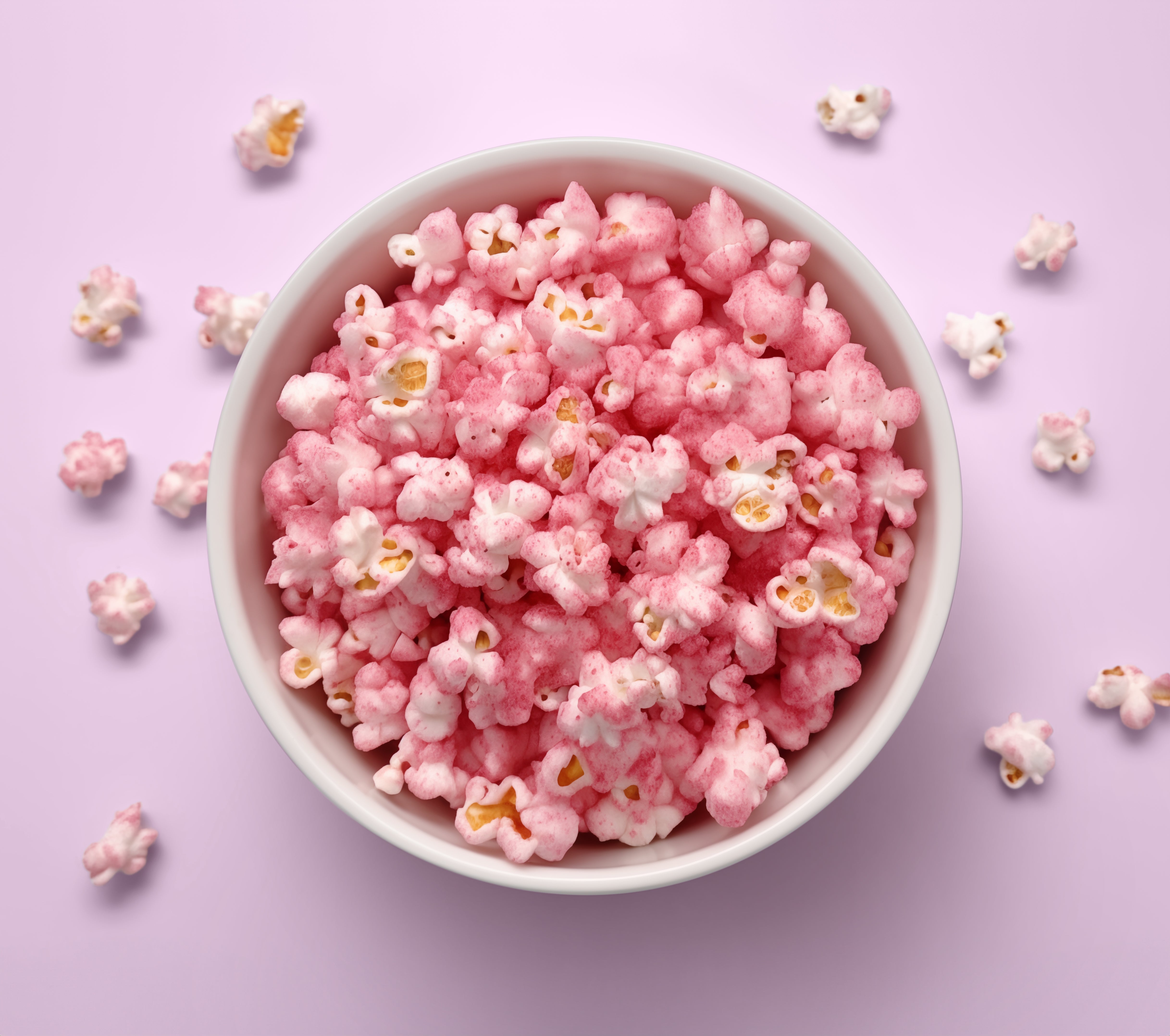 Weiße Schokolade und Himbeer-Popcorn