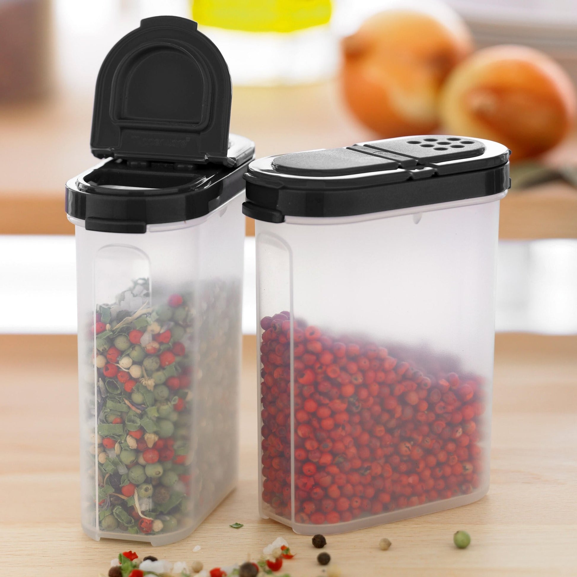 (1lot) 2 Boites à épices 100 ml - Noir - Tupperware Europe