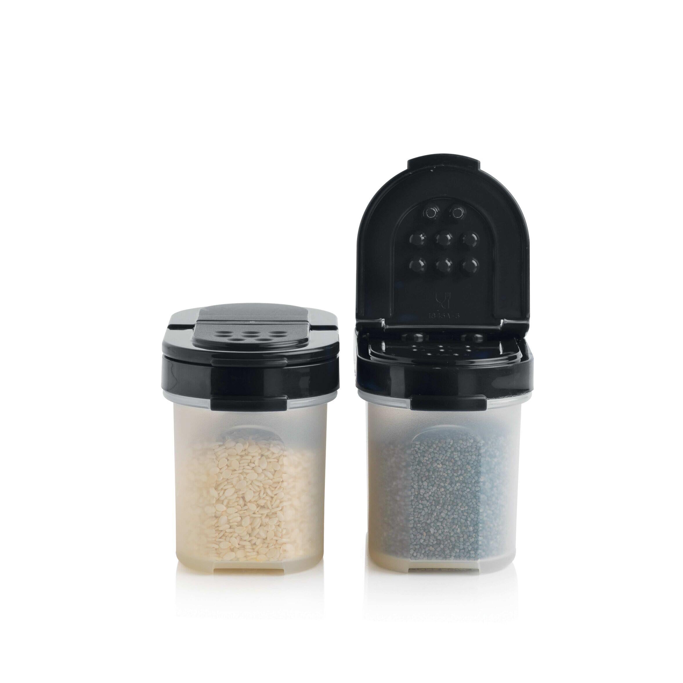 (1lot) 2 Boites à épices 100 ml - Noir