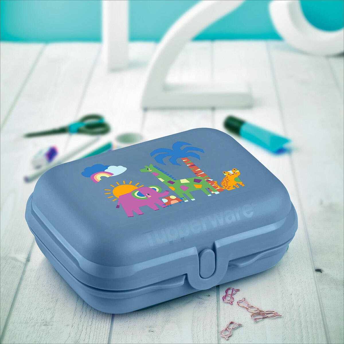 Boîte à bêtises petite Jungle (bleu) - Tupperware Europe