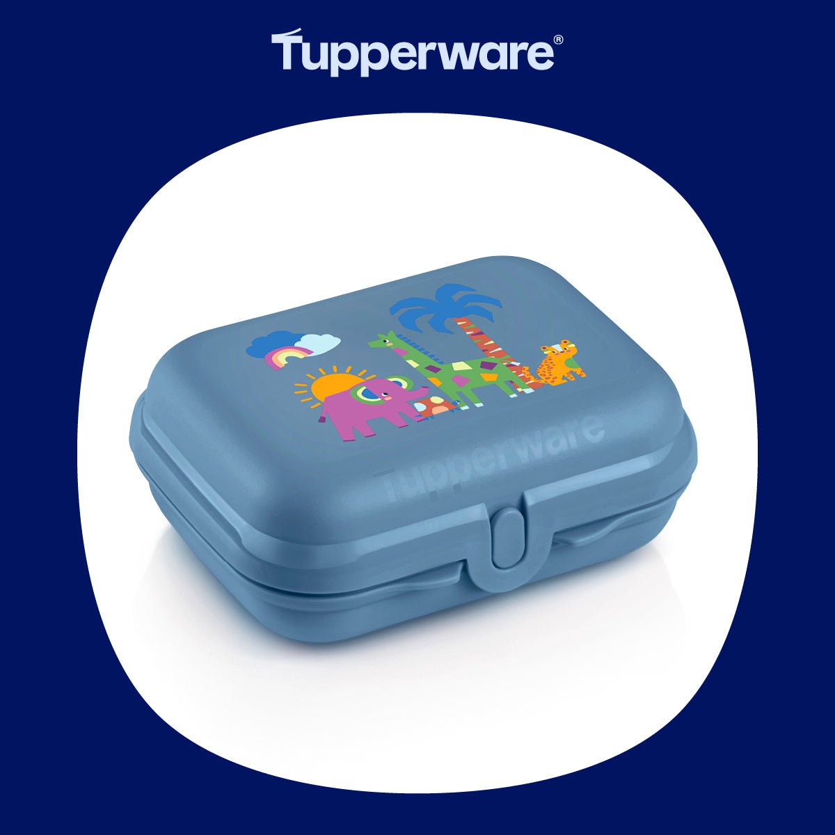 Boîte à goûter compacte motif Jungle bleue Tupperware® – OOBO – TUPPERWARE FRANCE