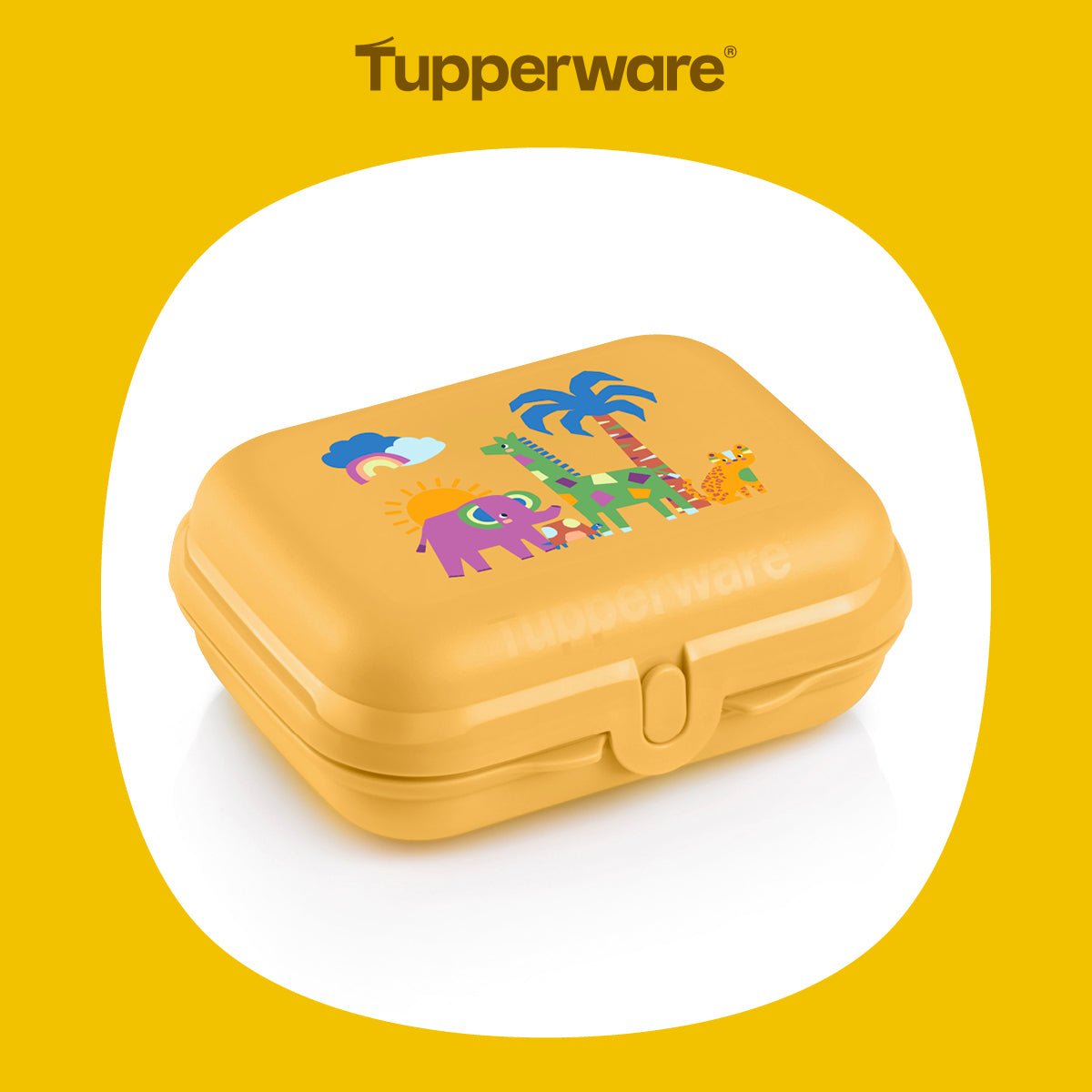 Boîte à goûter compacte motif Jungle jaune Tupperware® – OOBO – TUPPERWARE FRANCE