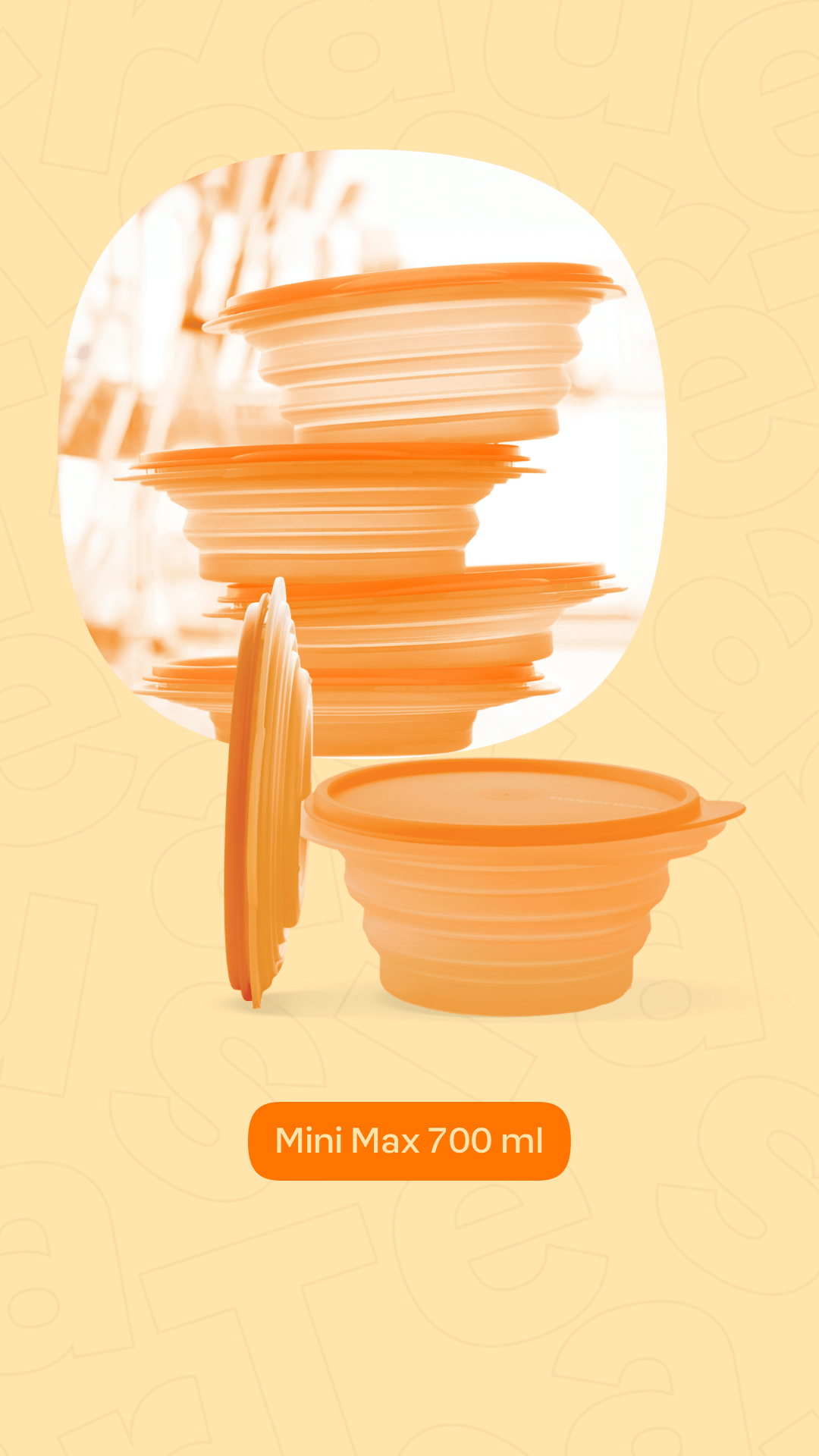 Bol pliable Mini max 700 ml (Orange) - Tupperware Europe
