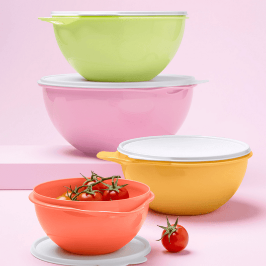 Tupperware Vintage Mini Imbuto Sale e Pepe Shaker Riempitore - 5 tra cui scegliere rosa arancione verde bianco - Italia