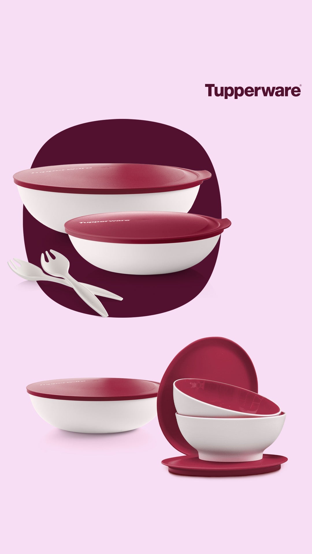 Couverts de service à salade | Allegra Tupperware® – OOBO
