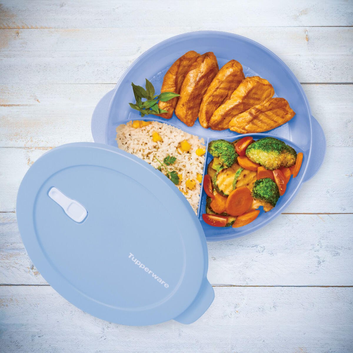 Assiette compartimentée 1,4 l | CrystalWave Tupperware® – OOBO