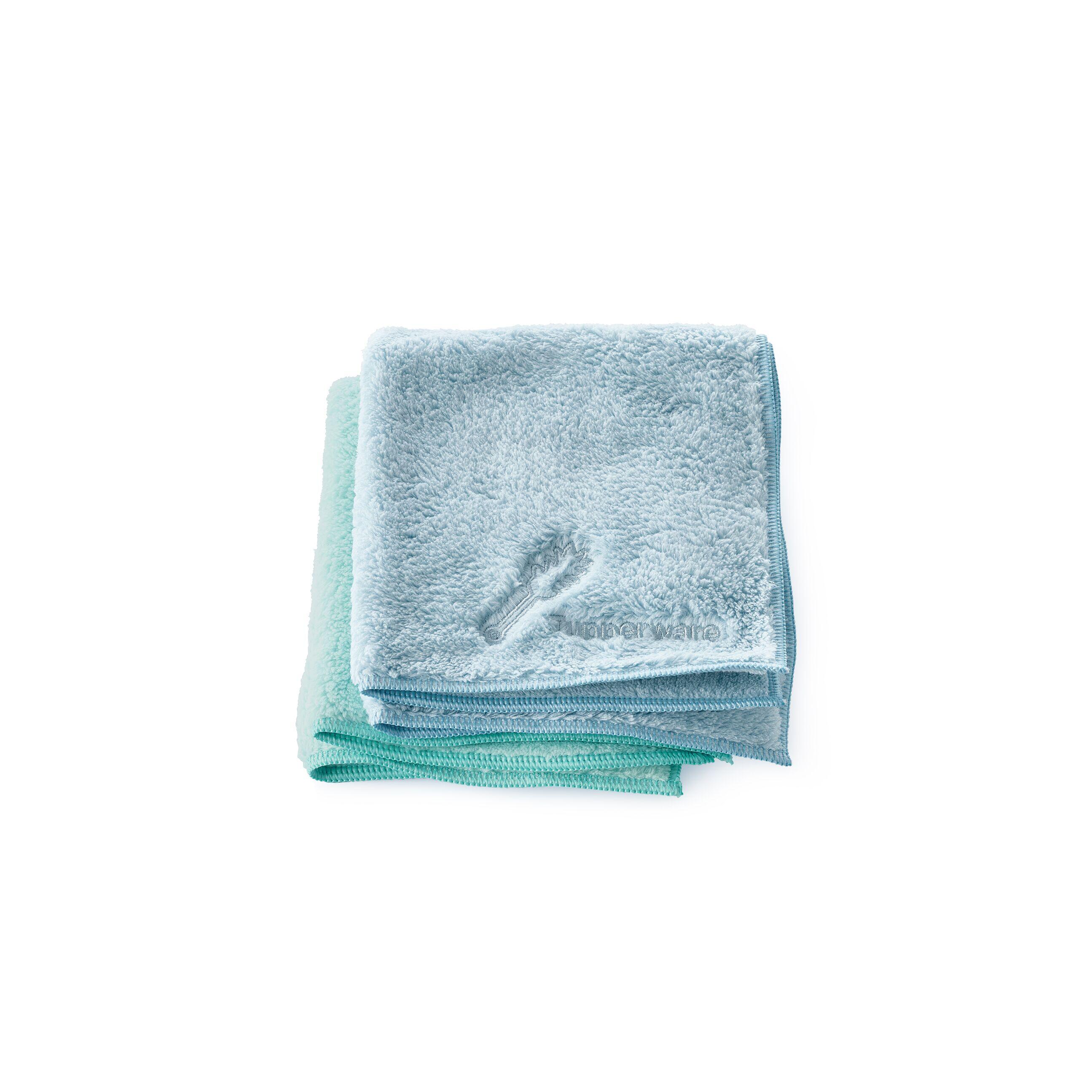 2 Recycled microfiber dust cloths