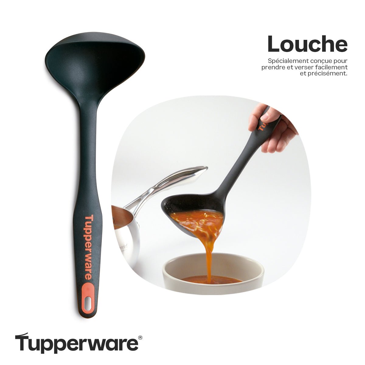 Louche de service cuisine 120 ml noire Tupperware® – OOBO – TUPPERWARE FRANCE