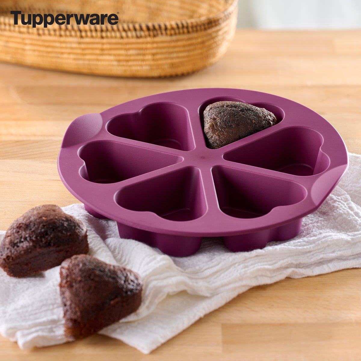 Moule à 6 cœurs en silicone antiadhésif Tupperware® – OOBO