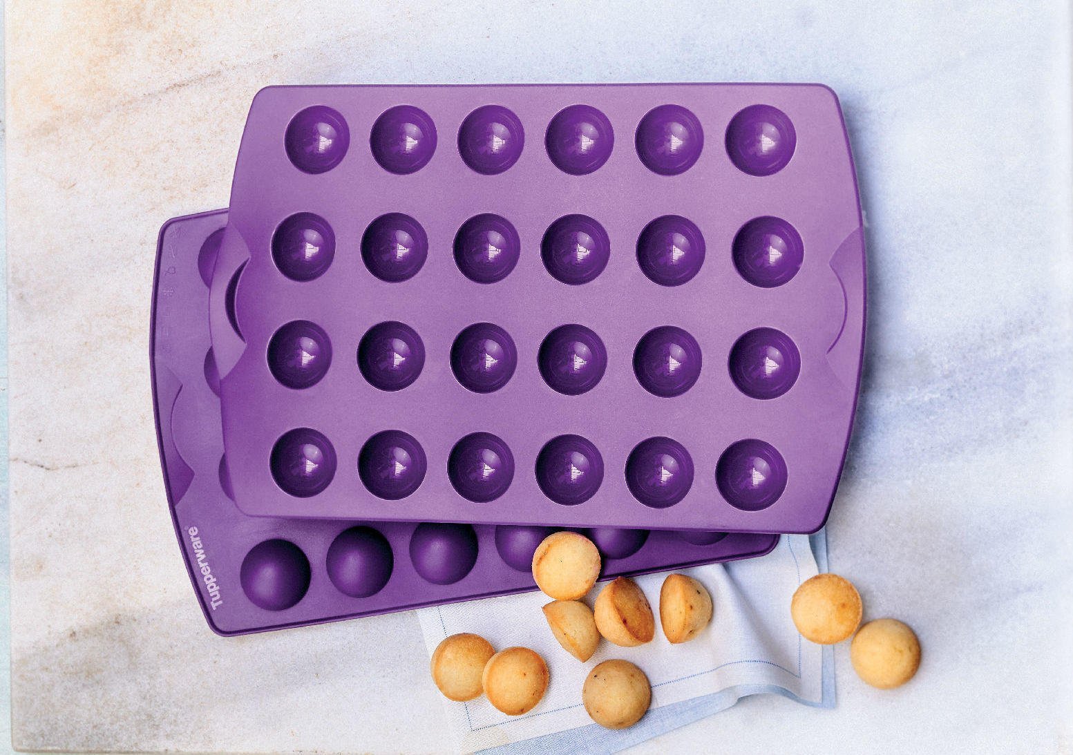 Tupperware Silikonform CakePops Lila – Backen, Einfrieren, Mikrowellengeeignet