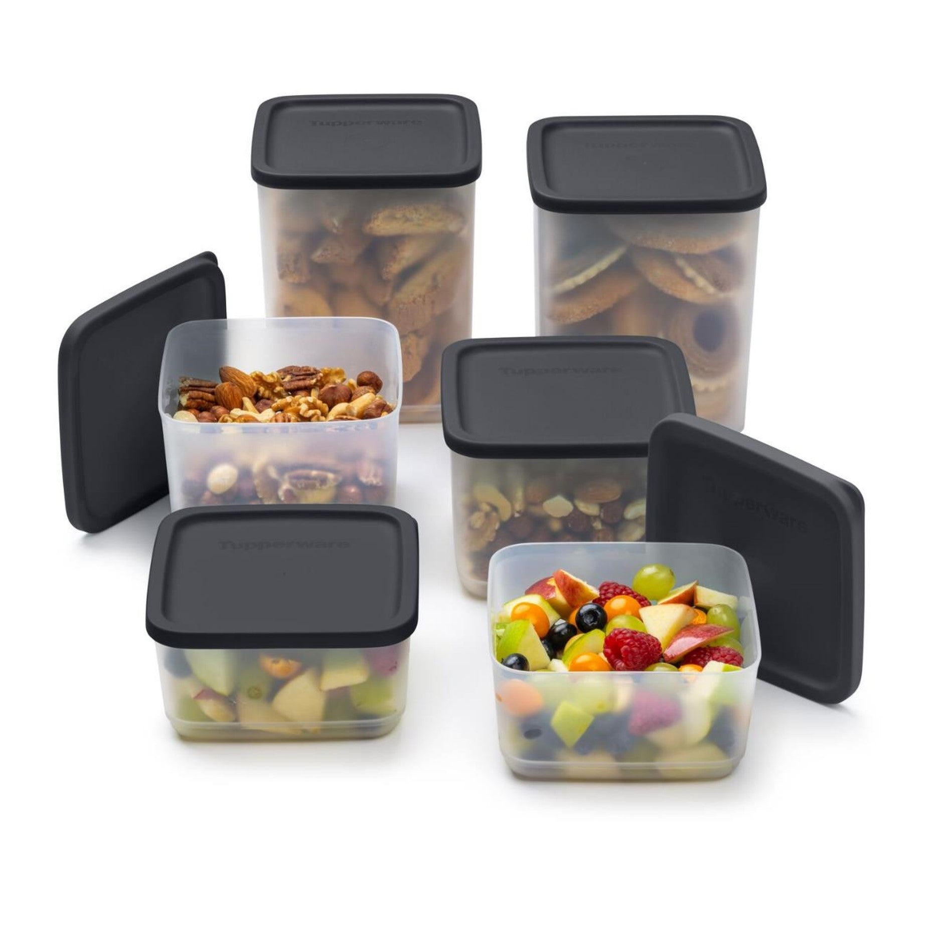 Set of 6 Cubix Containers (2x 650 ml, 2x 1 l, 2x 1.8 l