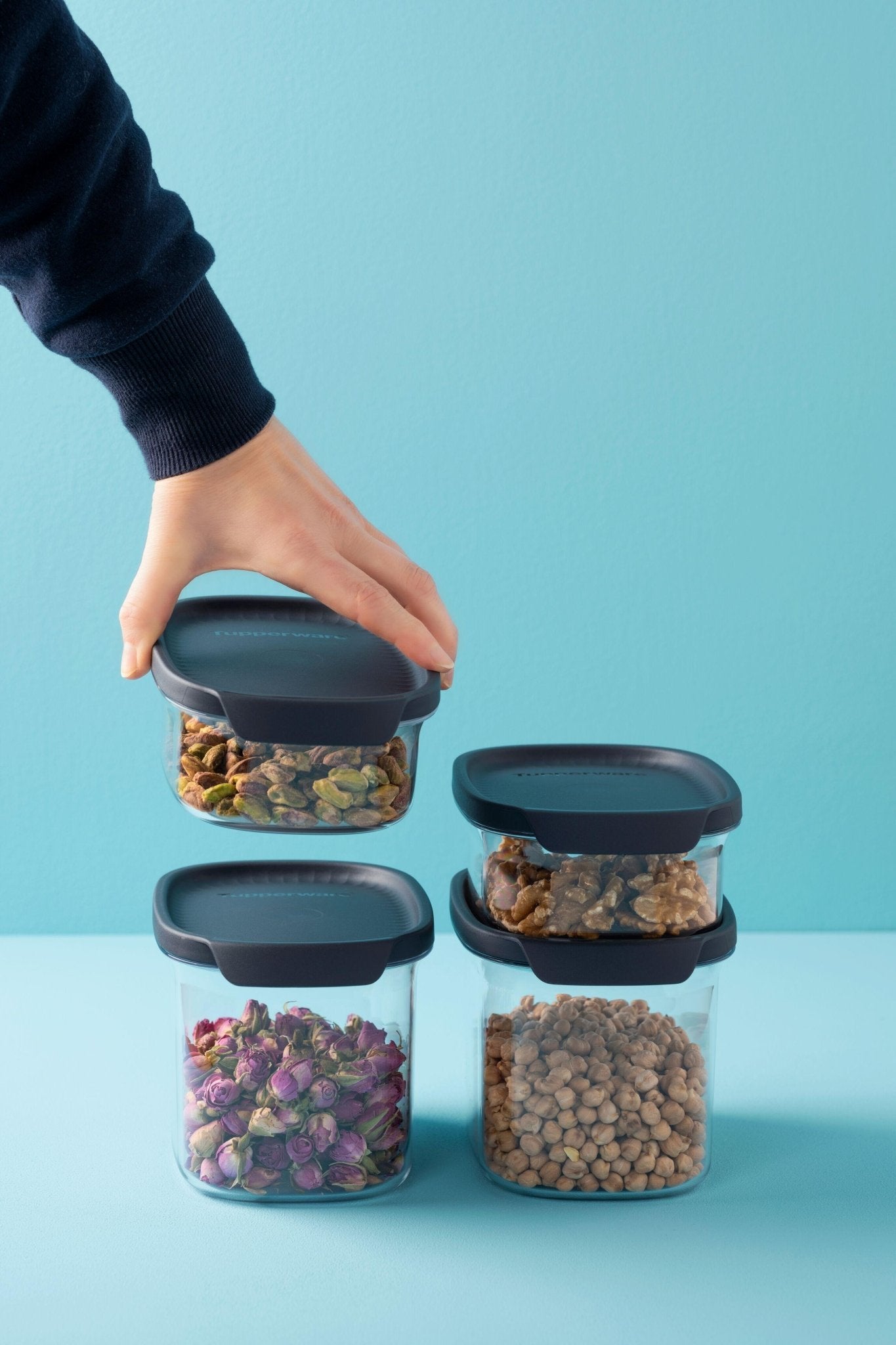 Boîte ovale 1 l décor Cosmos | Ultra Clear Tupperware® – OOBO